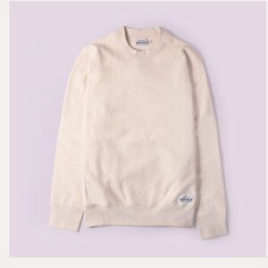 Muttonhead Cabin Crew Men XL Tan Textured Cotton Logo Streetwear Scandi Neutral